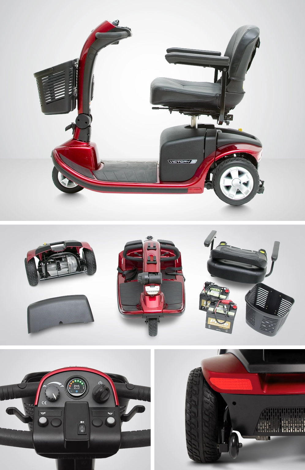 Pride Victory 9 3 Wheel Mobility Scooter - Image 5